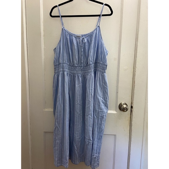 NWT AVA & VIV striped blue dress - Picture 2 of 5